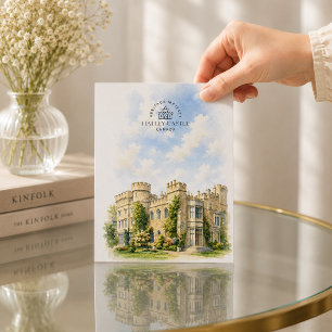 Hatley Castle Architecture Landscape Travel Holiday Postcard