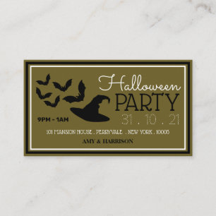 Hats & Bats, Halloween Party Invitation