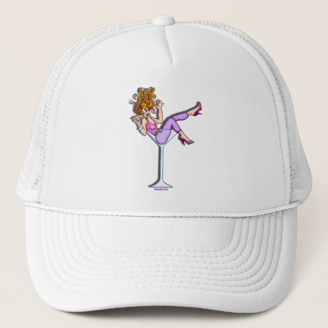 Hats, Caps - Girl in a Martini Glass, Lil Red (Front)
