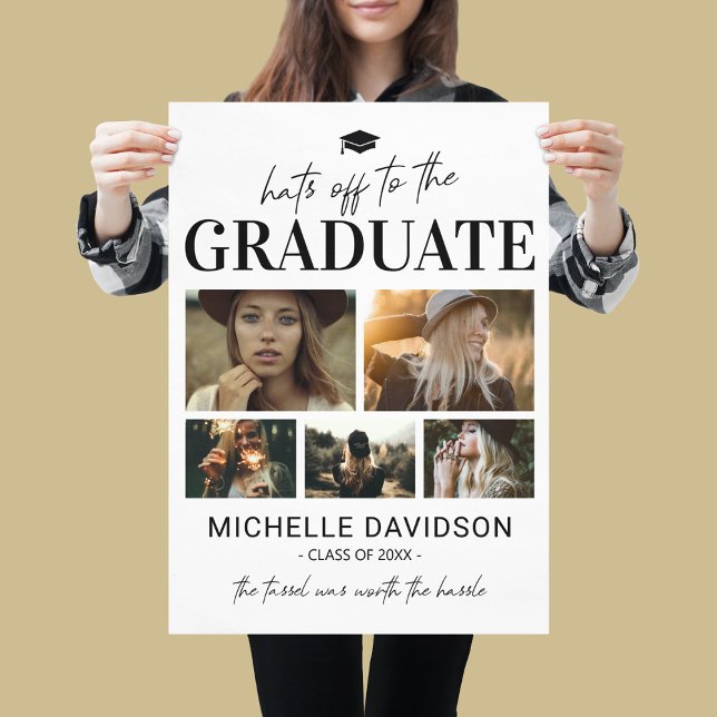 Hats Off Graduate 5 Photo Keepsake Poster (Creator Uploaded)