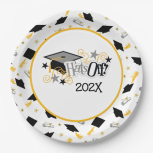 Hats Off Graduation  Paper Plates