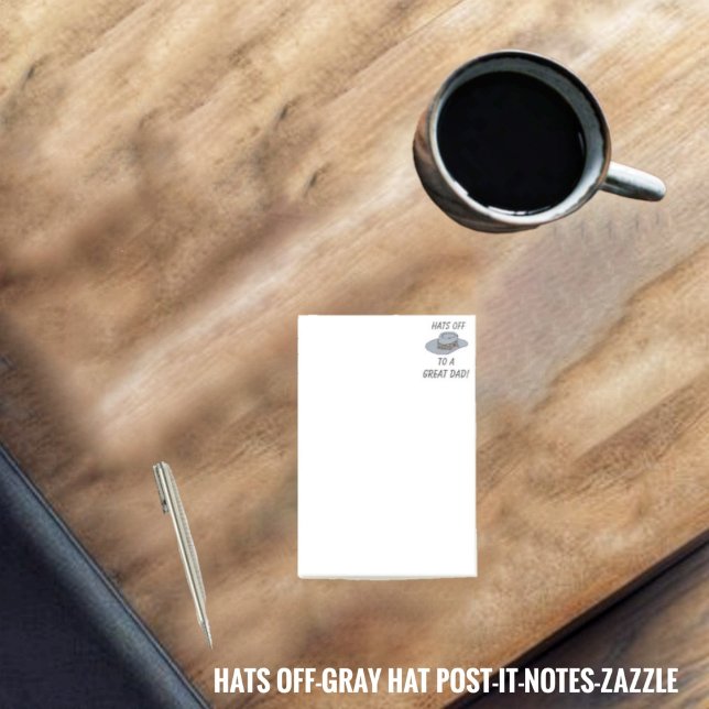 Hats Off-Grey Hat Post-it Notes (Creator Uploaded)