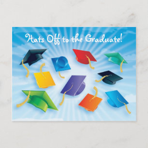 Hats Off to the Graduate! Announcement Postcard