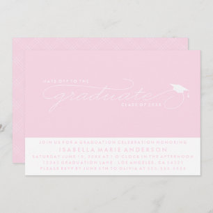 HATS OFF TO THE GRADUATE GRADUATION INVITATION