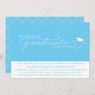 HATS OFF TO THE GRADUATE GRADUATION INVITATION