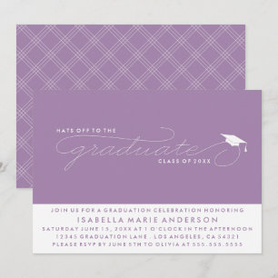 HATS OFF TO THE GRADUATE   GRADUATION INVITATION