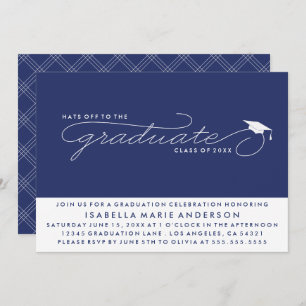 HATS OFF TO THE GRADUATE GRADUATION INVITATION