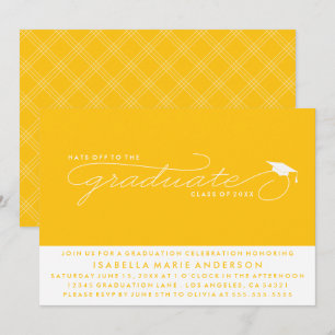 HATS OFF TO THE GRADUATE   GRADUATION INVITATION