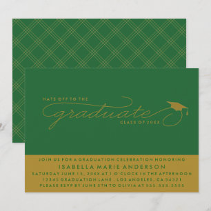 HATS OFF TO THE GRADUATE   GRADUATION INVITATION