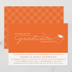 HATS OFF TO THE GRADUATE GRADUATION INVITATION