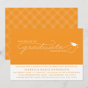 HATS OFF TO THE GRADUATE   GRADUATION INVITATION