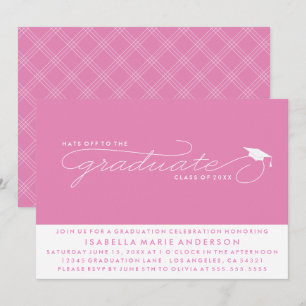 HATS OFF TO THE GRADUATE GRADUATION INVITATION