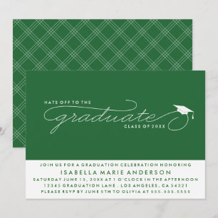 HATS OFF TO THE GRADUATE GRADUATION INVITATION