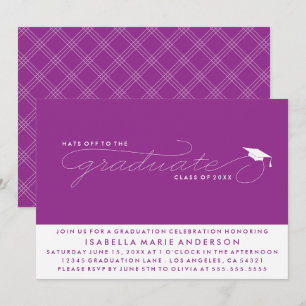 HATS OFF TO THE GRADUATE   GRADUATION INVITATION