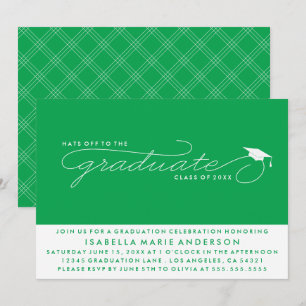 HATS OFF TO THE GRADUATE   GRADUATION INVITATION