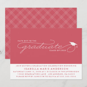 HATS OFF TO THE GRADUATE   GRADUATION INVITATION