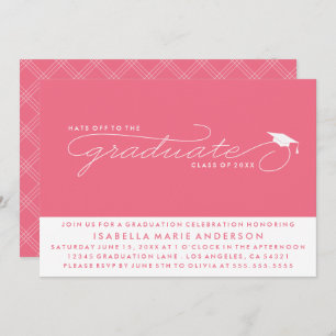 HATS OFF TO THE GRADUATE   GRADUATION INVITATION