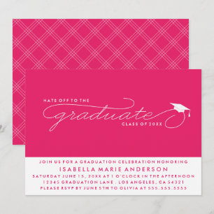 HATS OFF TO THE GRADUATE GRADUATION INVITATION