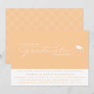 HATS OFF TO THE GRADUATE GRADUATION INVITATION