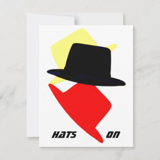 HATS ON OFF PARTY Invite Invitations EZ2 Customise