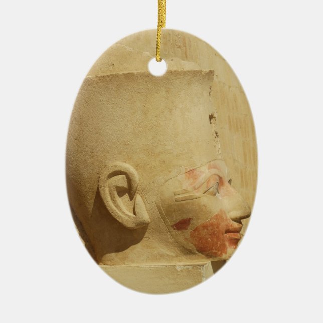 Hatshepsut  Female Pharaoh of Egypt  picture Ceramic Tree Decoration (Front)