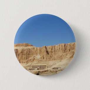 Hatshepsut Temple panoramic photograph 6 Cm Round Badge