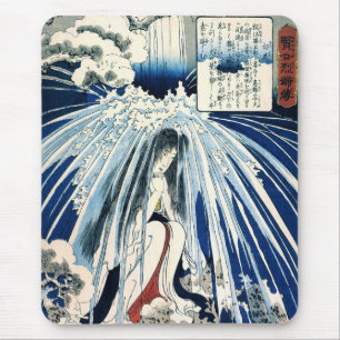 Hatsuhana Under Tonosawa Waterfall Kuniyoshi Fine Mouse Pad