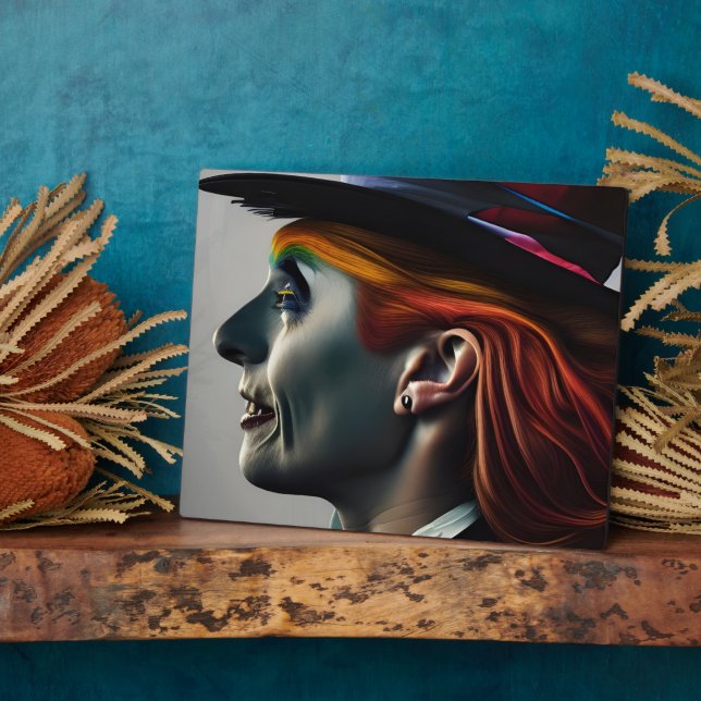 Hatter AI generated art Plaque (Side)