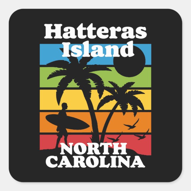 Hatteras Island,North Carolina Square Sticker (Front)