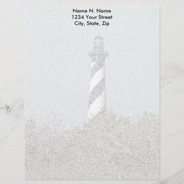 Hatteras Lighthouse Letterhead Stationery (Front)