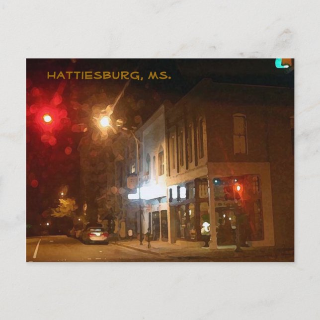 Hattiesburg, Ms. Postcard (Front)