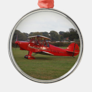 Hatz Biplane Metal Tree Decoration