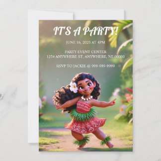 Hauʻoli Hula Princess Invitation