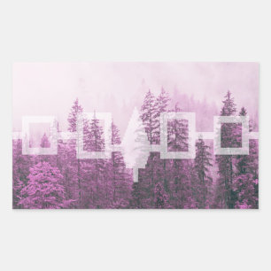 Haudenosaunee Misty Forest Flag Rectangular Sticker