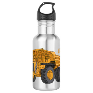 Haul truck cartoon illustration 532 ml water bottle