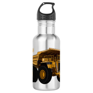 Haul truck cartoon illustration 532 ml water bottle