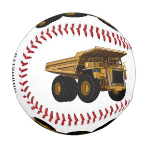 Haul truck cartoon illustration baseball
