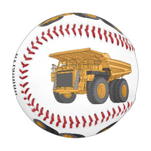 Haul truck cartoon illustration baseball
