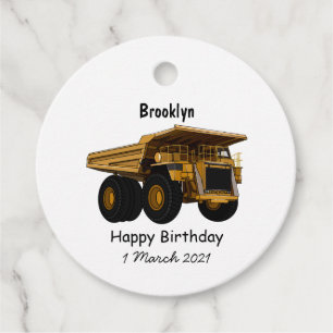 Haul truck cartoon illustration favour tags