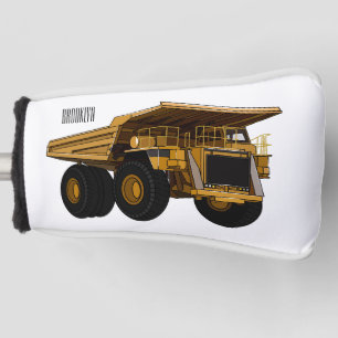 Haul truck cartoon illustration golf head cover