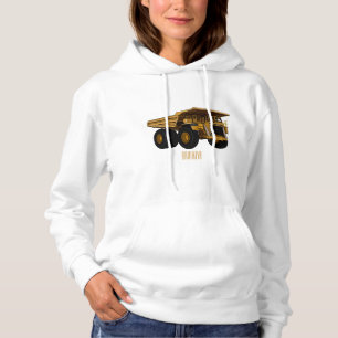 Haul truck cartoon illustration hoodie