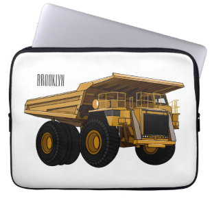 Haul truck cartoon illustration laptop sleeve