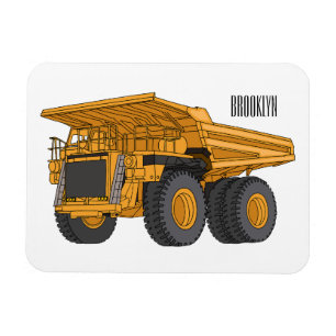 Haul truck cartoon illustration magnet