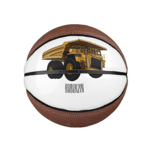 Haul truck cartoon illustration mini basketball