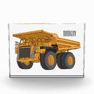 Haul truck cartoon illustration photo block