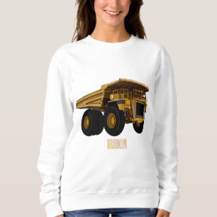 Haul truck cartoon illustration sweatshirt