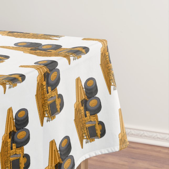 Haul truck cartoon illustration tablecloth (In Situ)
