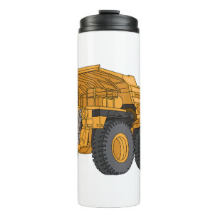Haul truck cartoon illustration thermal tumbler