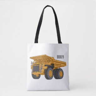 Haul truck cartoon illustration tote bag