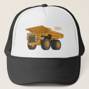 Haul truck cartoon illustration trucker hat